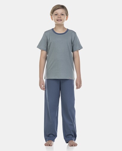 Pijama Masculino Kids Manga Curta e Calça