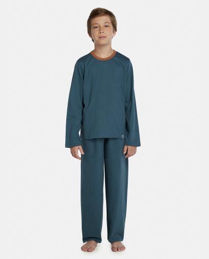 Pijama Masculino Kids Manga Longa e Calça