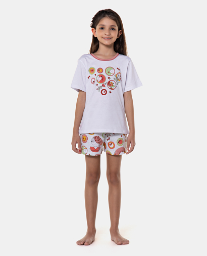 Pijama manga curta e short