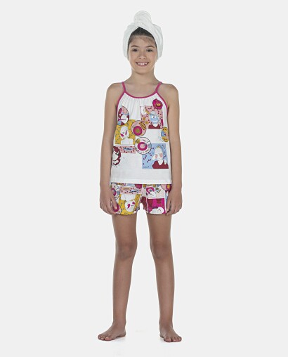 Pijama Feminino Kids Alça e Short