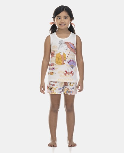 Pijama Feminino Kids Regata e Short