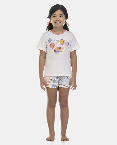 Pijama Feminino Kids Manga Curta e Short