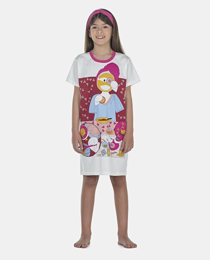 Camisão Feminino Kids Manga Curta