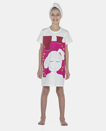 Camisão Feminino Kids Manga Curta