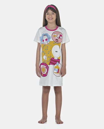 Camisão Feminino Kids Manga Curta