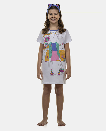 Camisão Feminino Kids Manga Curta
