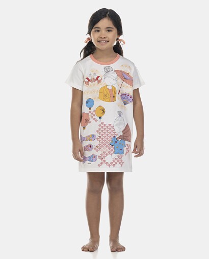 Camisão Feminino Kids Manga Curta