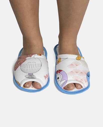 Pantufa Feminina Kids Com Abertura