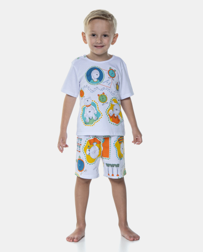 Pijama Manga Curta e Bermuda