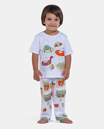 Pijama Manga Curta e Calça