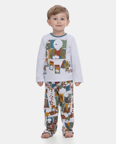 Pijama Menino Manga Longa e Calça