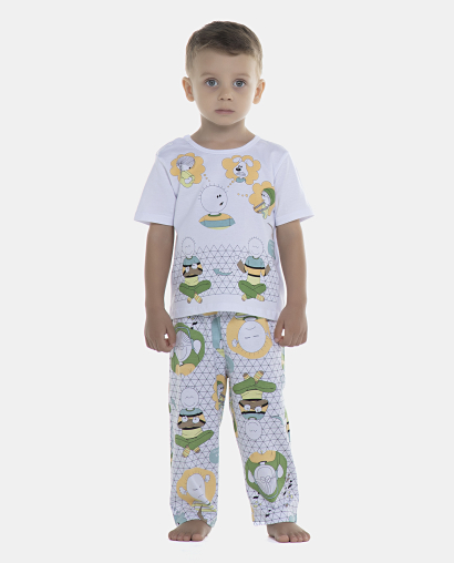 Pijama Masculino Baby Manga Curta e Calça