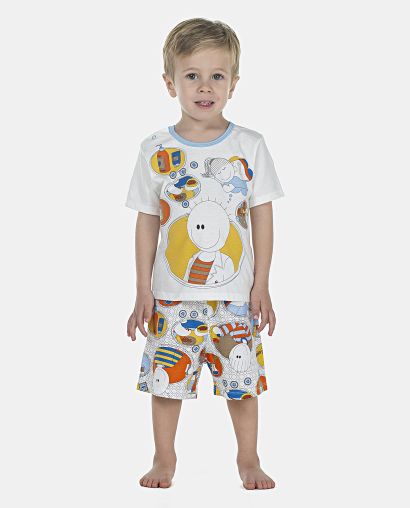 Pijama Masculino Baby Manga Curta e Bermuda