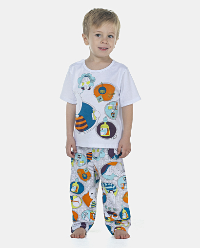 Pijama Masculino Baby Manga Curta e Calça