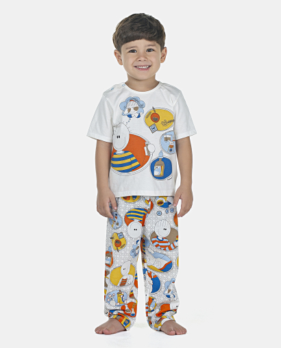 Pijama Masculino Baby Manga Curta e Calça