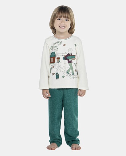 Pijama Masculino Baby Manga Longa e Calça Plush