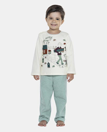 Pijama Masculino Baby Manga Longa e Calça Plush