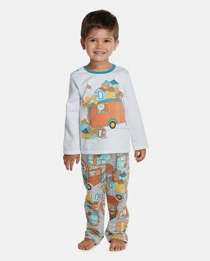 Pijama Masculino Baby Manga Longa e Calça Moletinho