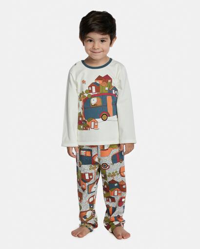 Pijama Masculino Baby Manga Longa e Calça Moletinho
