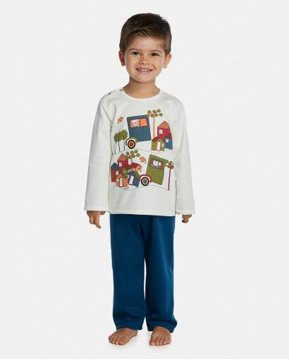 Pijama Masculino Baby Manga Longa e Calça Moletinho
