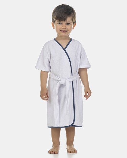 Roupão Masculino Baby Manga Curta Atoalhado