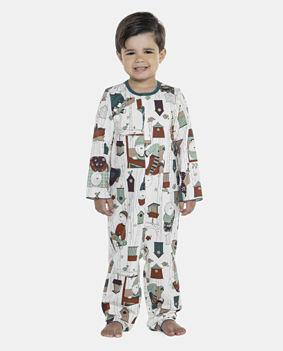 Macacão Masculino Baby Manga Longa Moletinho