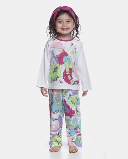 Pijama manga longa e calça