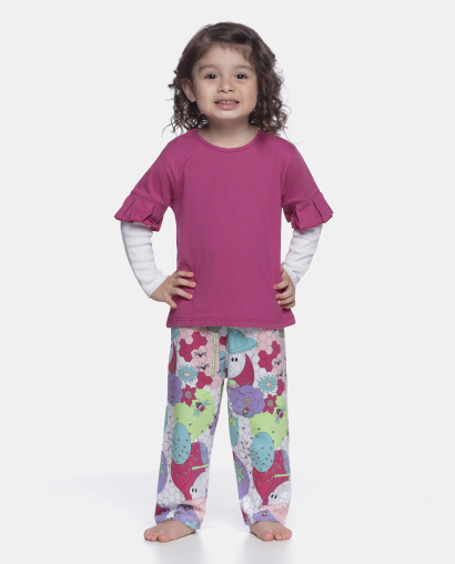 Pijama manga longa e calça