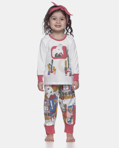Pijama manga longa e calça