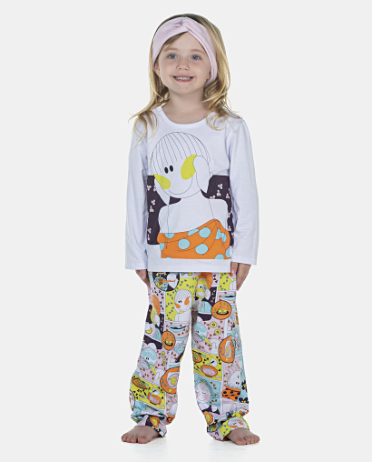 Pijama Feminino Baby Manga Longa e Calça