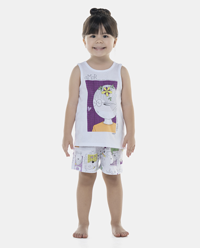 Pijama Feminino Baby Regata e Short