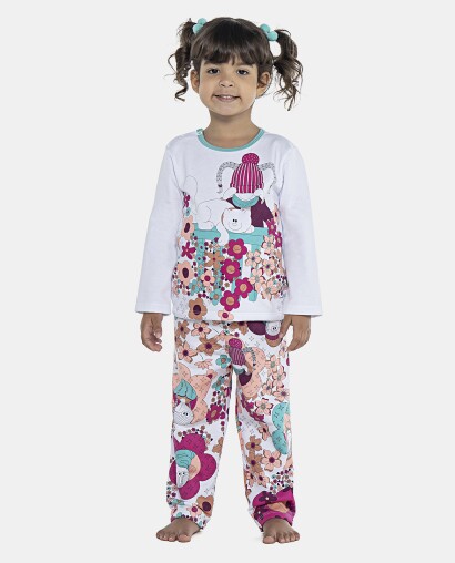 Pijama Feminino Baby Manga Longa e Calça Moletinho
