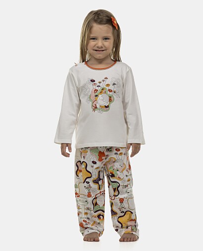 Pijama Feminino Baby Manga Longa e Calça