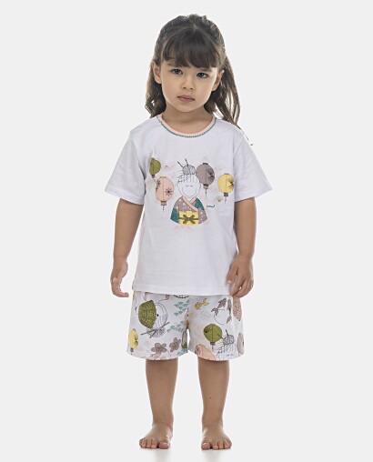 Pijama Feminino Baby Manga Curta e Short