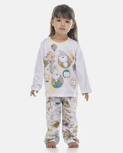 Pijama Feminino Baby Manga Longa e Calça