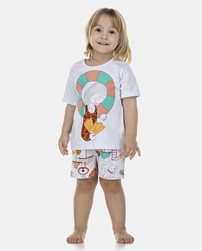Pijama Feminino Baby Manga Curta e Short