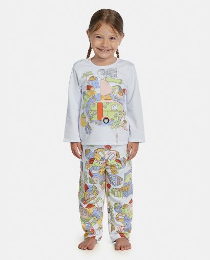 Pijama Feminino Baby Manga Longa e Calça Moletinho