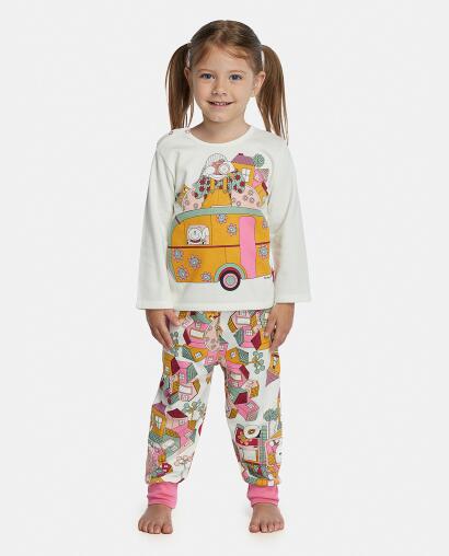 Pijama Feminino Baby Manga Longa e Calça Moletinho