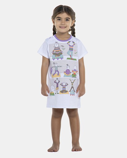 Camisão Feminino Baby Manga Curta