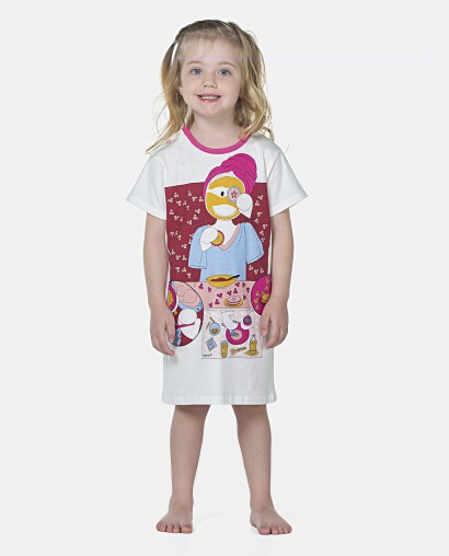 Camisão Feminino Baby Manga Curta