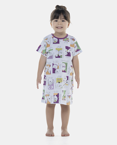 Camisão Feminino Baby Manga Curta