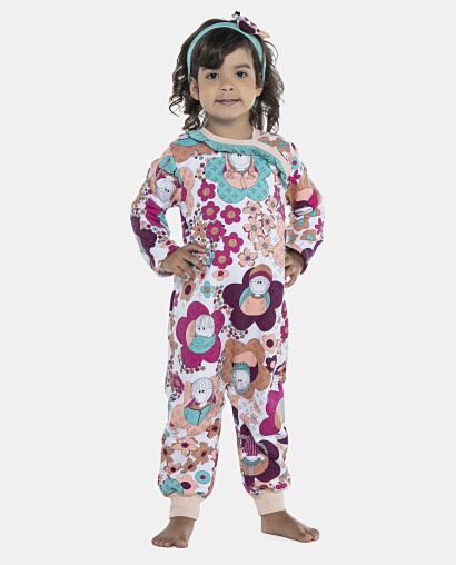 Macacão Feminino Baby Manga Longa