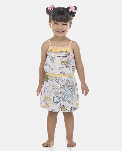 Macacão Feminino Baby Alça