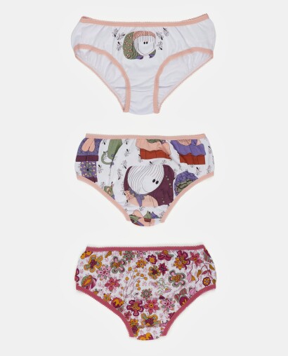 Loja Sonhart | Kit Calcinha Infantil 1 a 4 Anos 3 Peças Estampadas