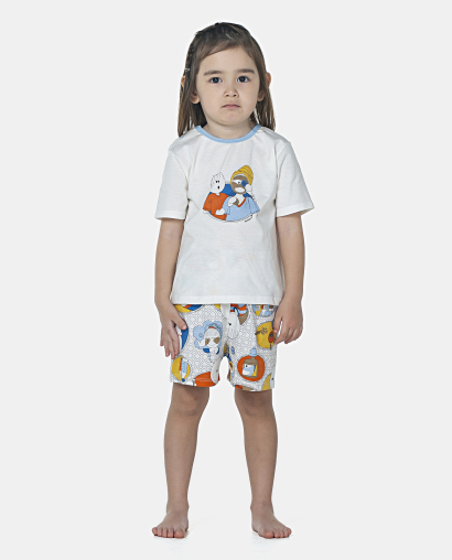 Pijama Baby Manga Curta e Short Unissex