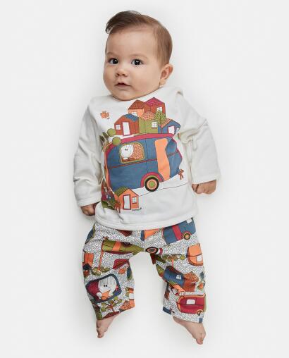 Pijama Masculino Bebe Manga Longa e Calça Moletinho