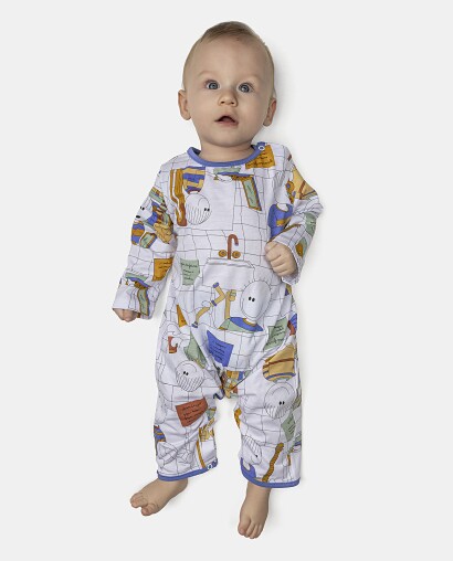 Macacão Masculino Bebê Manga Longa