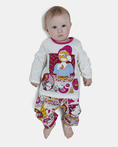 Pijama Feminino Bebe Manga Longa e Calça