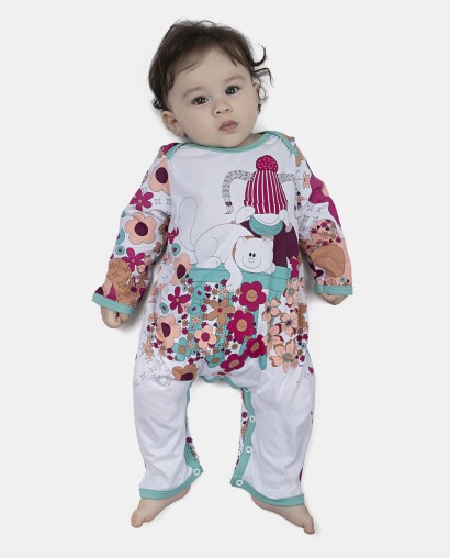 Macacão Feminino Bebe Manga Longa