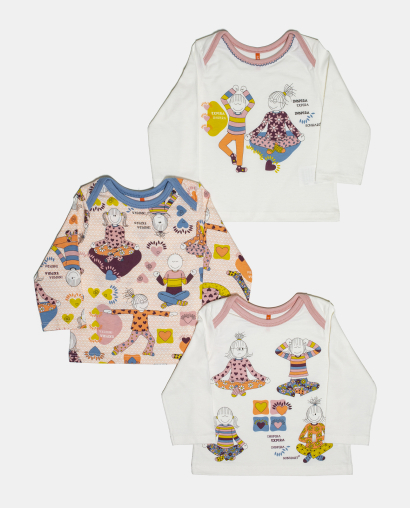Kit Pagão Feminino Bebe Manga Longa